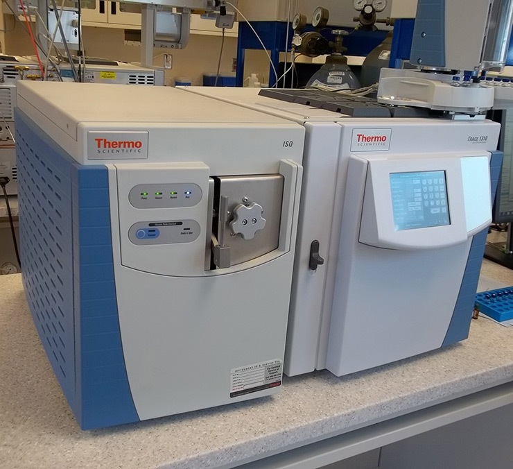 Chromatographe en phase gazeuse couplé à un spectromètre de masse (GC/MS) (trace 1310)
